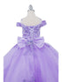 Girls Multi Color Bliss Mini Quince Off-Shoulder Tail Pageant Dress 2-16 - SophiasStyle.com